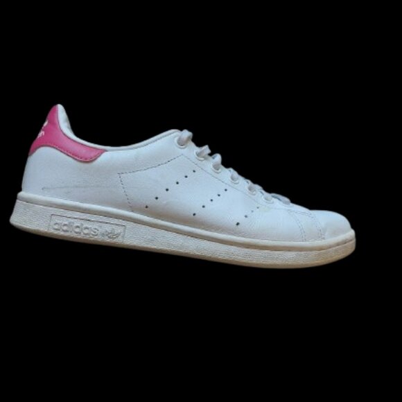 ADIDAS STAN SMITH White and Pink Sneakers Size 8 - Picture 8 of 10